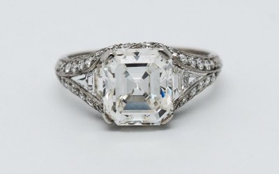 Biddle Fine Art Deco 2.70 Carat Diamond and Platinum Ring